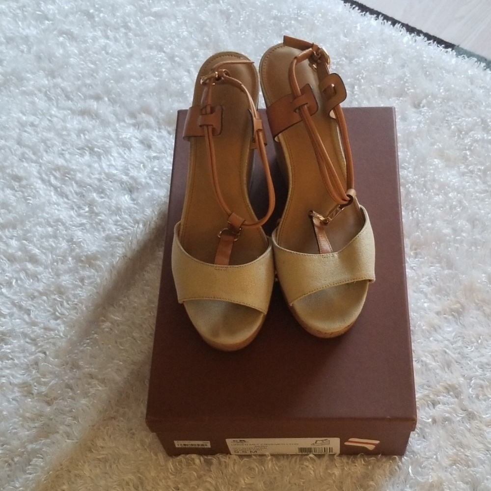 Tan Coach Wedges